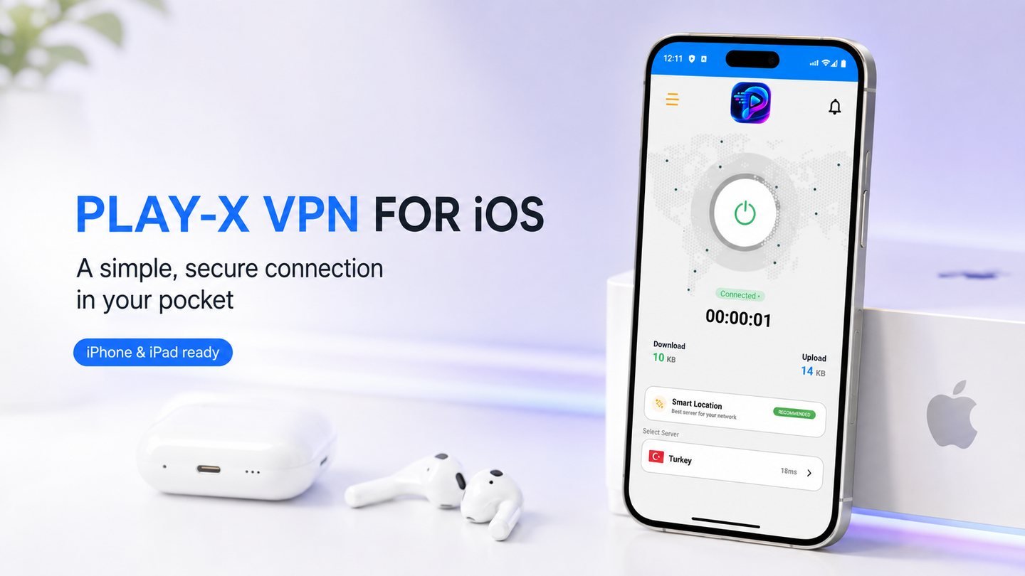 Branded iOS VPN app on an iPhone
