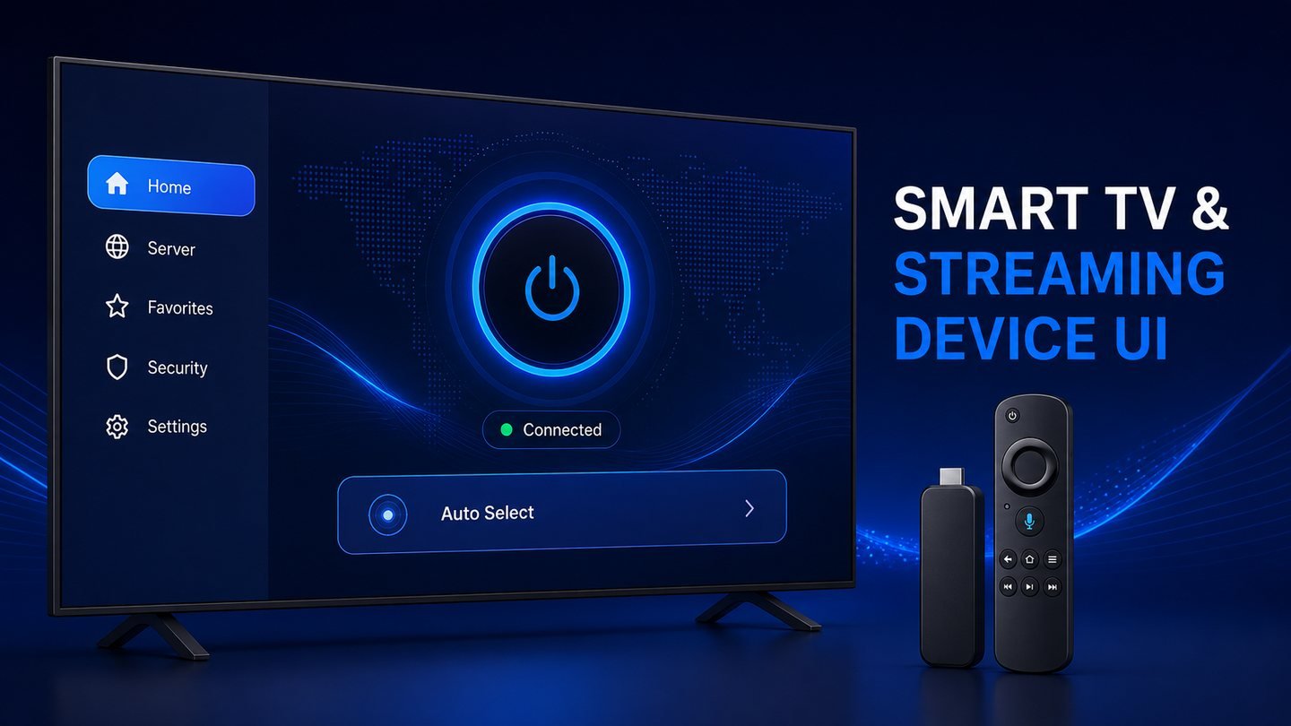 Streaming app interface on a smart TV