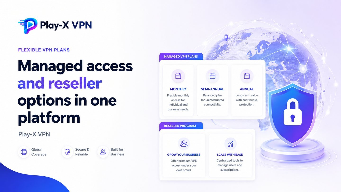 VPN website plan and reseller programme layout